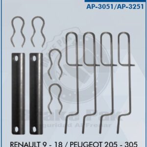 PEUGEOT 306 / PEUGEOT 205 / PEUGEOT 405 / RENAULT TWINGO FASE I / RENAULT CLIO FASE I / RENAULT 21 / RENAULT 9 / RENAULT 9 / RENAULT 19 / RENAULT 18