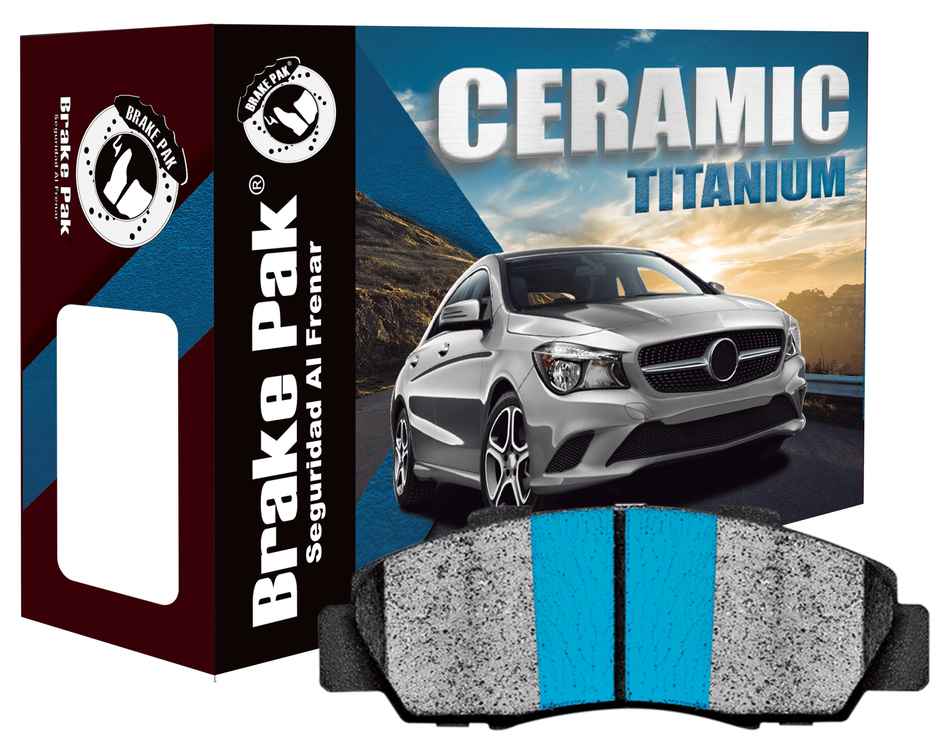  Brake Pak 10254BPTC Titanium&Ceramic Organics Pastillas de Freno,  Delanteras : Automotriz